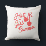 Hot girl summer クッション<br><div class="desc">Cherry Red Version

with back and front sides

Summer is coming</div>