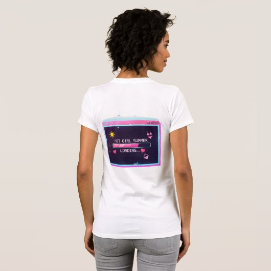 Hot Girl Summer Loading Pixel Tシャツ (裏面フル)