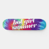 Hot Girl Summer Pink Blue Tie Dye Skateboard スケートボード (横)