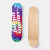 Hot Girl Summer Pink Blue Tie Dye Skateboard スケートボード (正面)