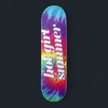 Hot Girl Summer Pink Blue Tie Dye Skateboard スケートボード<br><div class="desc">Celebrate your hot girl summer with this awesome skate board. Email me at christie@christiekelly.com for help with custom items! Make it crafty,  people!</div>