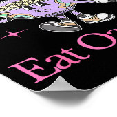 Hot Girls Eat Oatmeal Funny Design  ポスター (角)