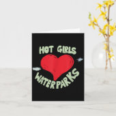 Hot Girls Love Water Parks Heart Arrow  カード (黄色い花)