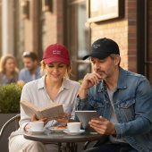 Hot Girls Read Books in Red 刺繍入りキャップ