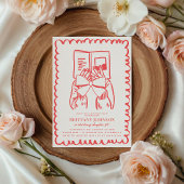 Hot Girls Read Books Literary Birthday Party 招待状