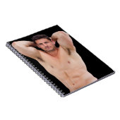 Hot Guy Gym Dude Big Biceps Weight Training Lifter ノートブック (右側)