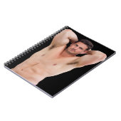 Hot Guy Gym Dude Big Biceps Weight Training Lifter ノートブック (左側)