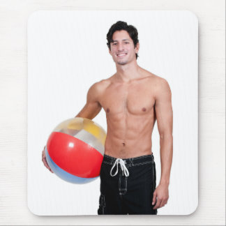 Hot Guy Sexy Shirtless Shorts Beach Ball Muscle マウスパッド