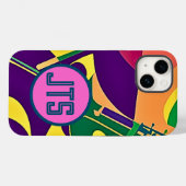 Hot Jazz、Monogram iPhoneケーカスタマイズス付き Case-Mate iPhoneケース (裏面 (横))
