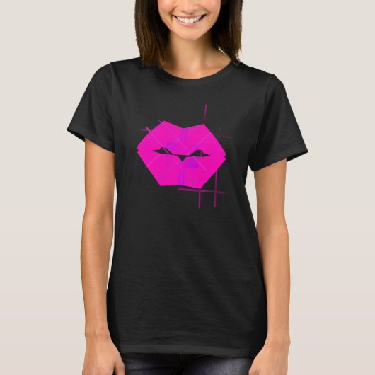 Hot Lipsジオメトリックシャツ Tシャツ (正面)