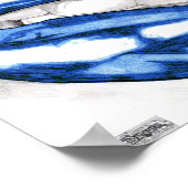 Hot Lips ポップ・アートの Art Poster（改善！） ポスター (角)