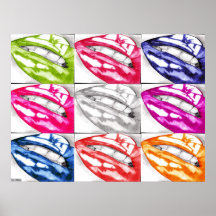 Hot Lips ポップ・アートの Art Poster（改善！）