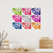 Hot Lips ポップ・アートの Art Poster（改善！） ポスター (キッチン)