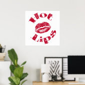 Hot Lips, Red Lips ポスター (ホームオフィス)