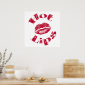 Hot Lips, Red Lips ポスター (キッチン)