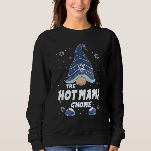 Hot Mama Gnome  Hanukkah Family Matching for men w スウェットシャツ (正面)