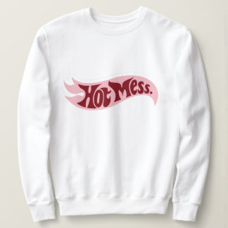 Hot Mess スウェットシャツ | レトロフレームグラフィッククルーネック
