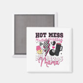 Hot Mess Always Stressed Billiards Mama Mother's D マグネット (正面/裏面)