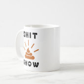 Hot Mess Express | 面白い蒸気の山 クラシックマグ コーヒーマグカップ (正面左)