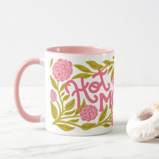 Hot Momma Mother's Day 11 oz Mug マグカップ (ドーナツ)
