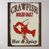 Hot N Spicy Boiled Crawfish Sign ポスター (正面)