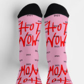 HOT NOW PINK with LOVE ソックス (上部)