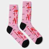 HOT NOW PINK with LOVE ソックス (右)