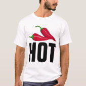 HOT PEPPER おもしろい Men's T-shirts & フード付 Tシャツ (正面)