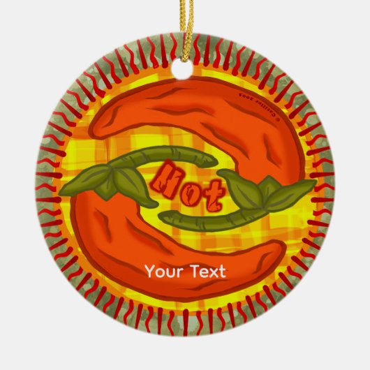 Hot Pepper yin yang セラミックオーナメント (正面)