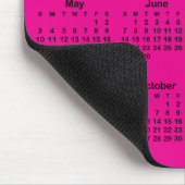 Hot Pink and Black 2026 Calendar マウスパッド (コーナー)
