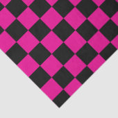 Hot Pink and Black  Checkered Print  薄葉紙 (詳細)
