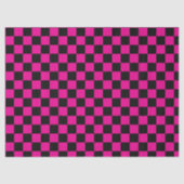 Hot Pink and Black  Checkered Print  薄葉紙 (正面)