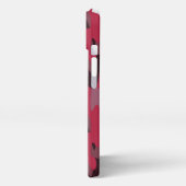 Hot pink and Burgundy Camo iPhoneケース (左側面)