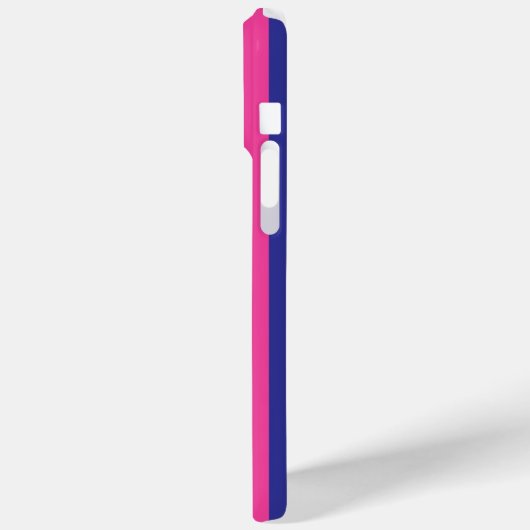 Hot Pink and Navy Blue Monogrammed Stripes Case-Mate iPhoneケース (裏面 / 左)