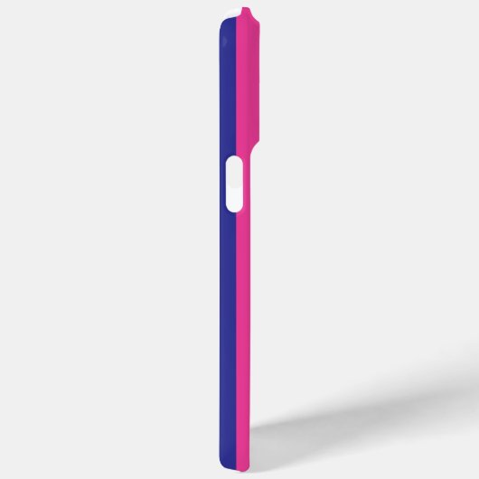 Hot Pink and Navy Blue Monogrammed Stripes Case-Mate iPhoneケース (裏面 / 右)