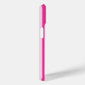 Hot Pink and Pink Monogrammed Stripes Case-Mate iPhoneケース (裏面 / 右)