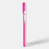 Hot Pink and Pink Monogrammed Stripes Case-Mate iPhoneケース (裏面 / 左)