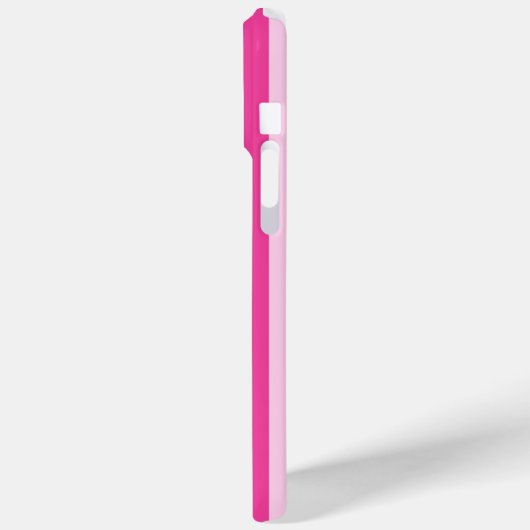 Hot Pink and Pink Monogrammed Stripes Case-Mate iPhoneケース (裏面 / 左)