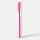 Hot Pink and Pink Monogrammed Stripes Case-Mate iPhoneケース (裏面 / 左)
