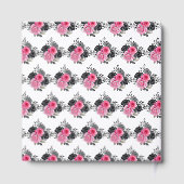 Hot Pink and Silver Elegant Flowers Sweet Sixteen ゲストブック (裏面)