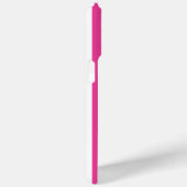 Hot Pink and White Monogrammed Stripes Case-Mate iPhoneケース (裏面 / 右)