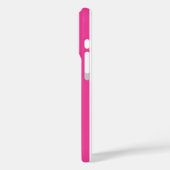 Hot Pink and White Monogrammed Stripes Case-Mate iPhoneケース (裏面 / 左)