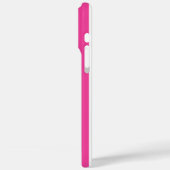 Hot Pink and White Monogrammed Stripes  Case-Mate iPhoneケース (裏面 / 左)