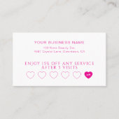 Hot Pink and White Spa Beauty Salon ロイヤリティカード (正面)