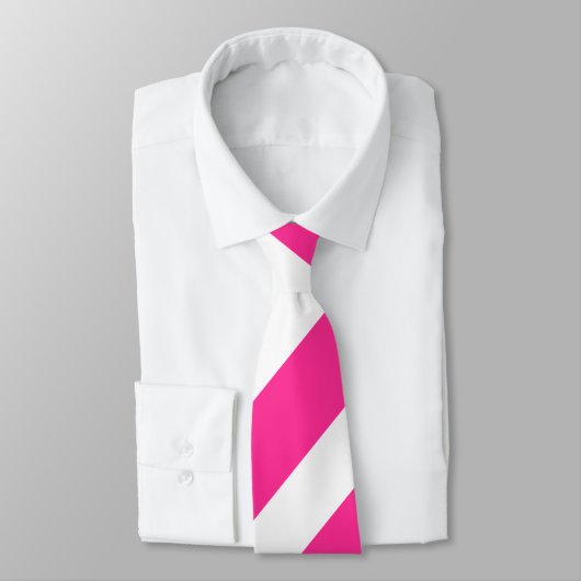 Hot Pink and White Stripes ネクタイ (タイ)