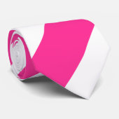 Hot Pink and White Stripes ネクタイ (ロール)