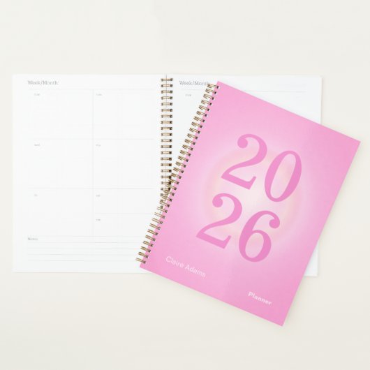 Hot Pink Aura Big Year Planner プランナー手帳 (ディスプレー)