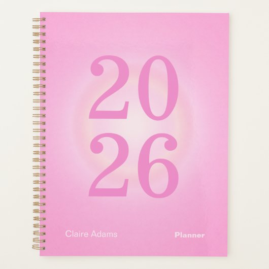 Hot Pink Aura Big Year Planner プランナー手帳 (正面)