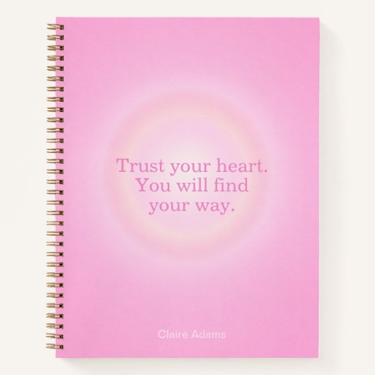 Hot Pink Aura Message Notebook ノートブック (正面)