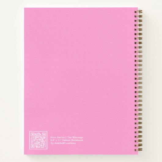 Hot Pink Aura Message Notebook ノートブック (裏面)